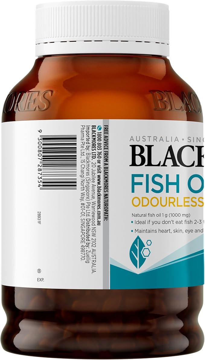 Blackmores Odorless Fish Oil 1000 400 Capsules