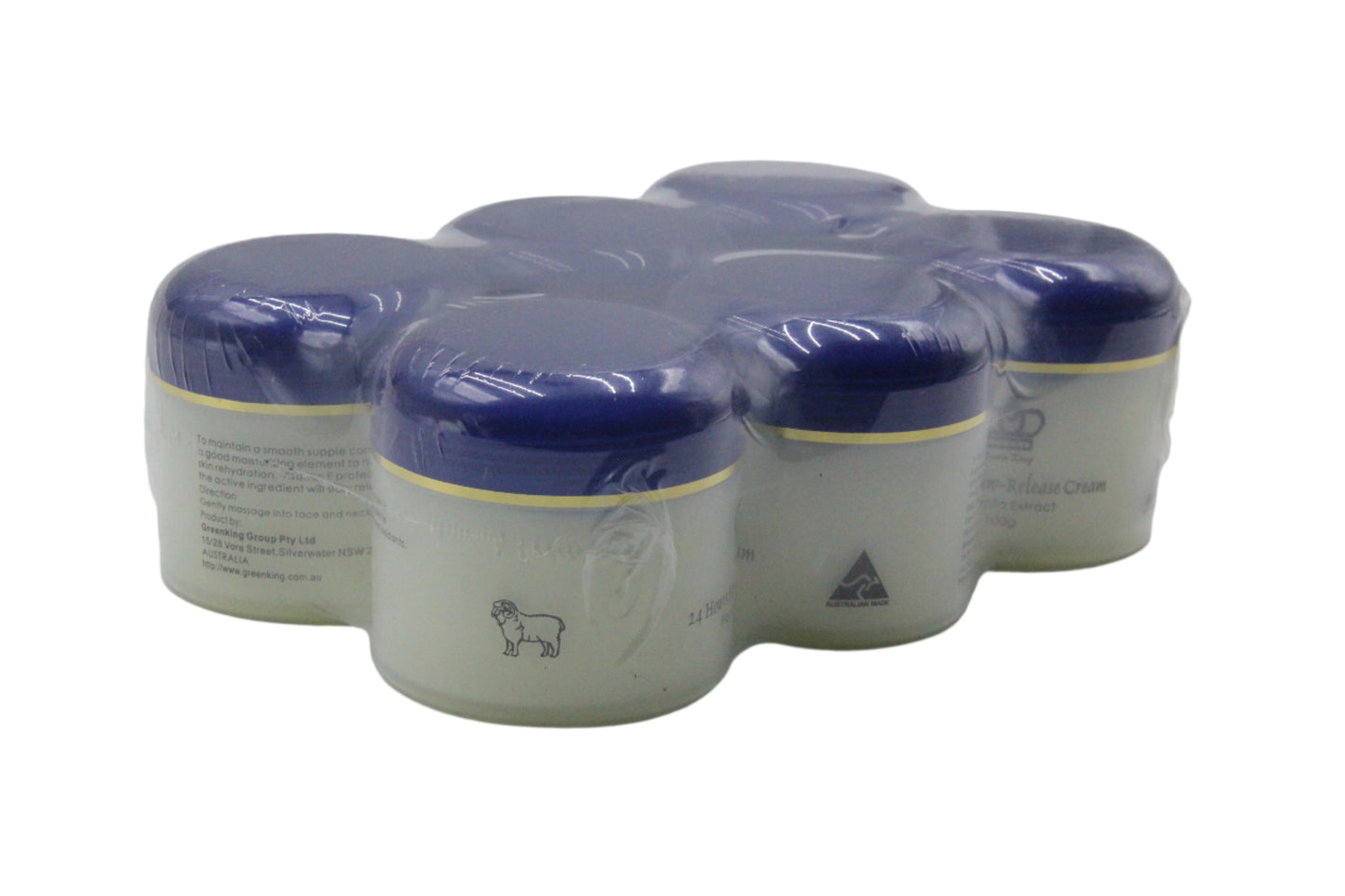 6 x Green King 24 Hour Slow Release Cream with Placenta Extract.