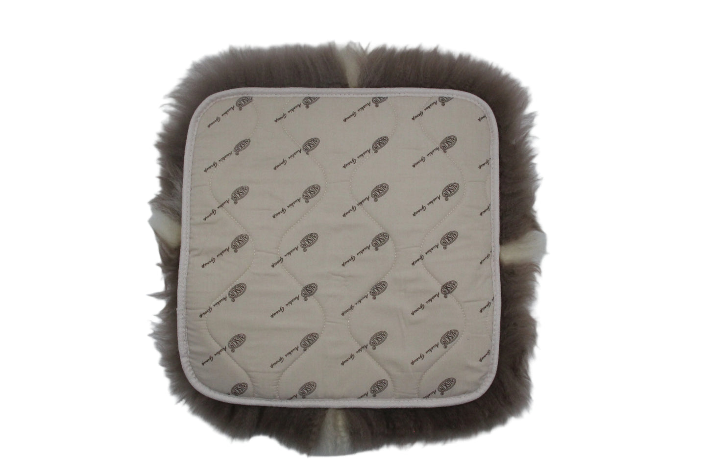 Long Wool Sheep Skin Cushion Square Wheat / Honey 2 tone