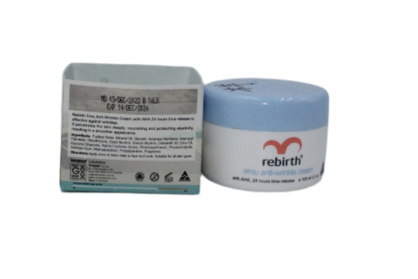 Rebirth Emu ANti-Wrinkle Cream with AHA 24 hours slow release