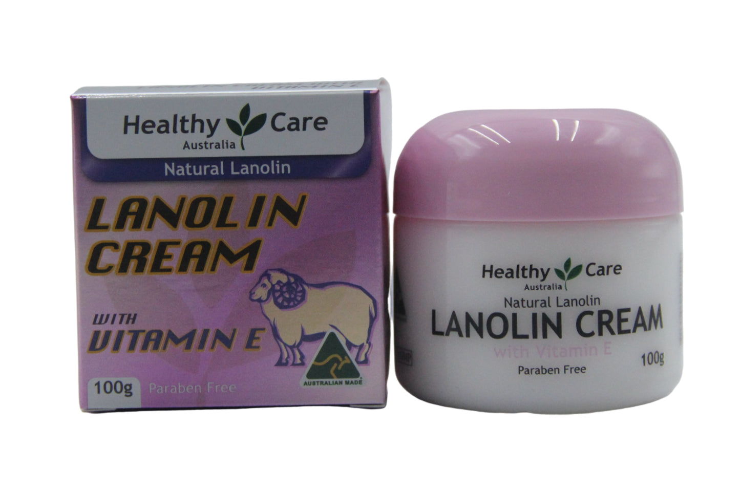 Healthy Care Lanolin Cream with Vitamin E 100g Paraben Free
