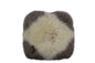 Long Wool Sheep Skin Cushion Square Wheat / Honey 2 tone