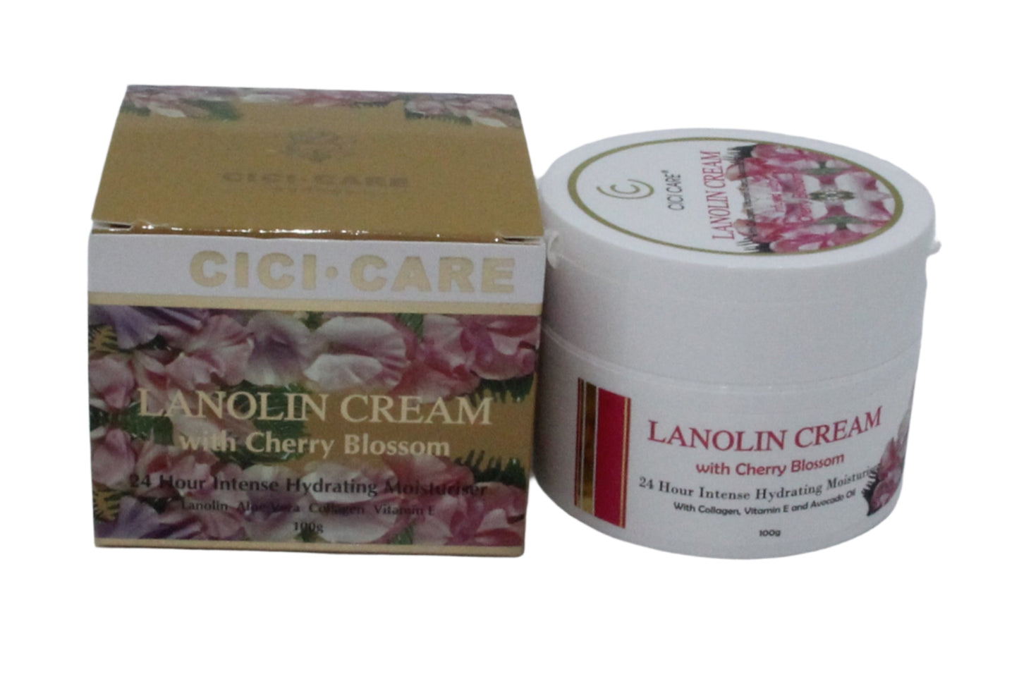CICI Care Lanolin Cream with Cherry Blossom 24 hour intense Hydrating Moisturiser