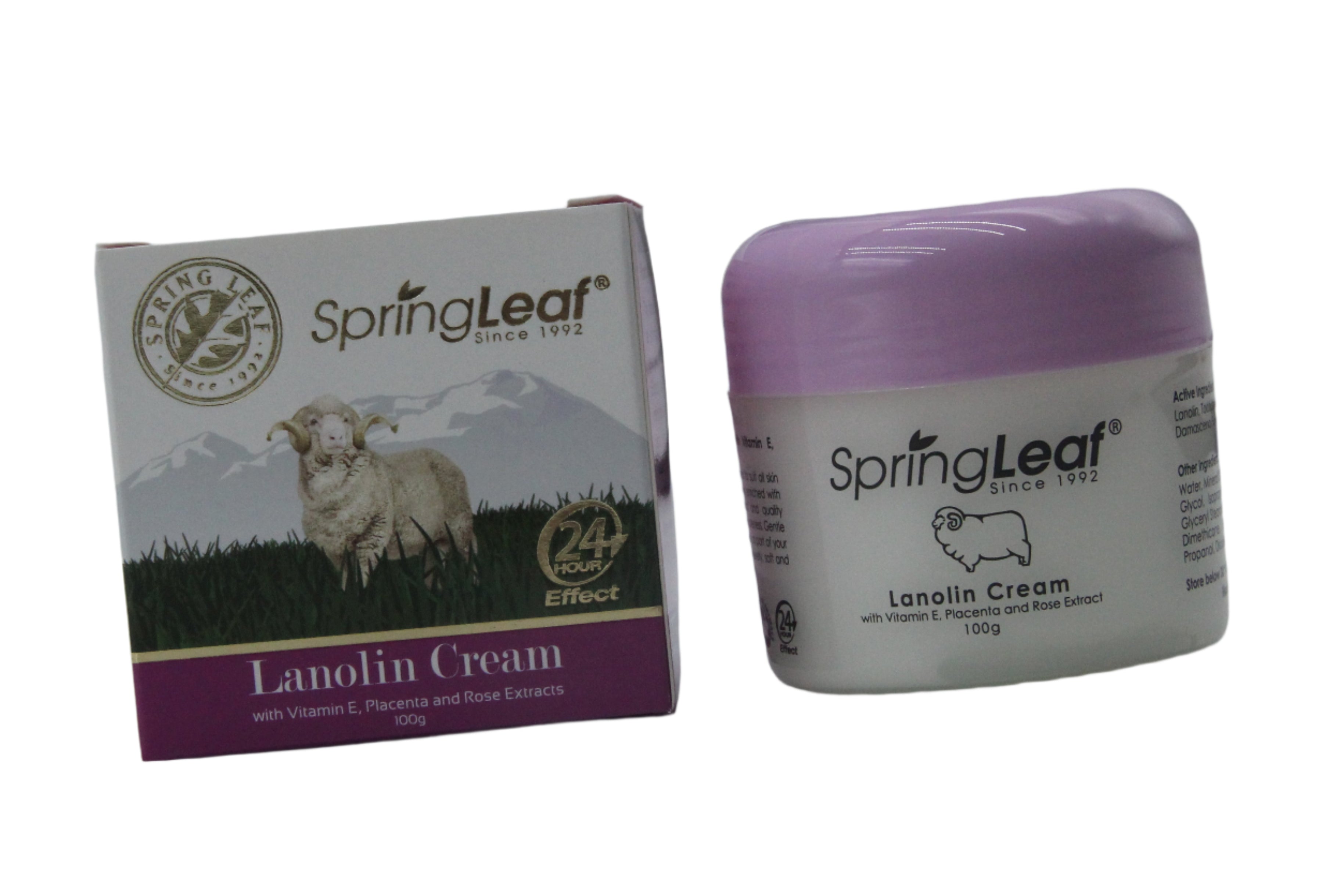 Springleaf Lanolin Cream with Vitamin E, Placenta and Rose Extracts 10 ...