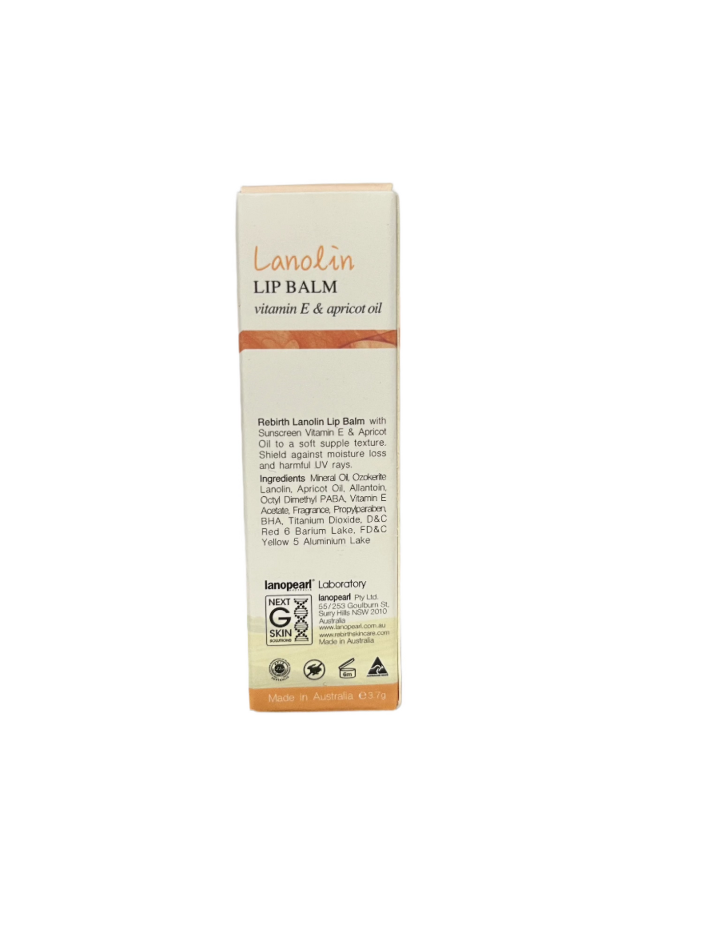 Rebirth Lanolin Lip Balm with Vitamin E and Apricot Oil